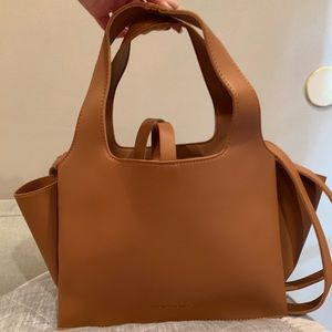 Melie Bianco Crossbody Bag Tan Vegan Leather